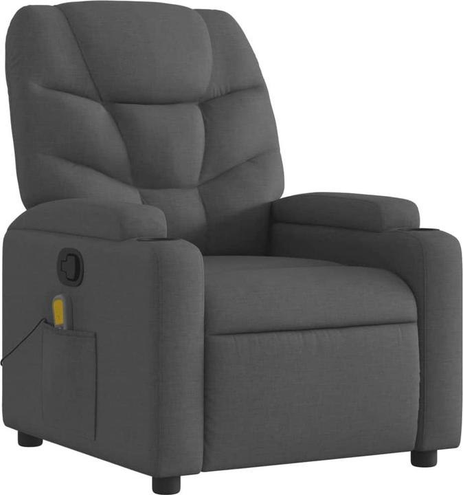 Immagine prodotto VidaXL Sedia da massaggio in tessuto grigio scuro,Colore: Grigio scuro, Materiale