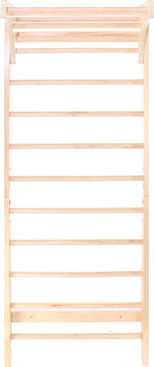 Actual product image Wiltec Toboli wall bars in wood look 220cm wall bars climbing wall gymnastics wall fitness