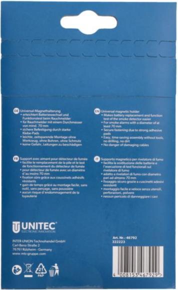 Actual product image Unitec Universal magnetic holder 46792