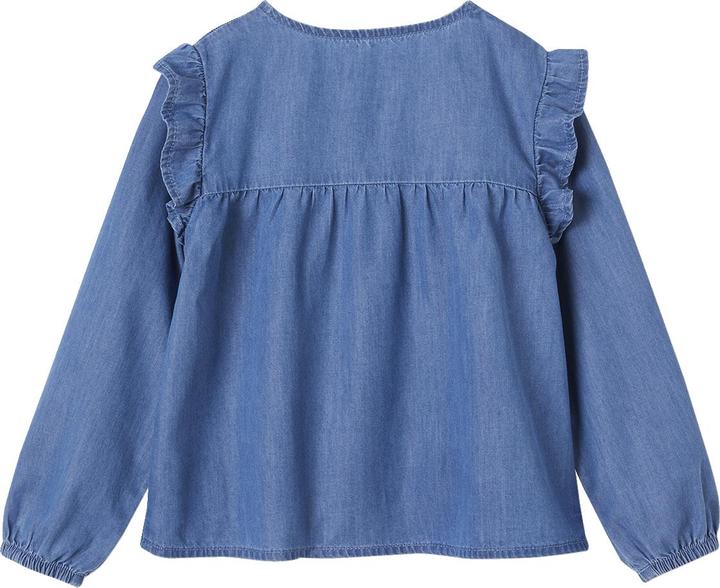 Produktbild Vertbaudet Mädchen Jeansbluse mit Volants (116)