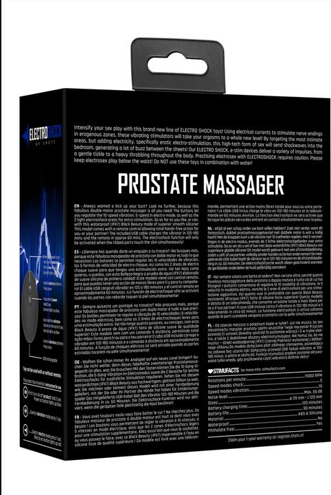 Productafbeelding Shots Op afstand bedienbare E-Stim & vibrerende prostaat massager