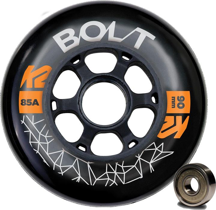 K2 BOLT 90 MM 85A 8-WHEEL PACK W ILQ 9 (90 mm, 85A)