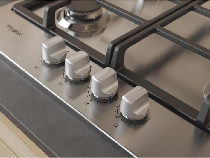 Image du produit Whirlpool TGML 661 IX R inox Intégré 58 cm Plaque de cuisson à gaz 4 zone(s)
