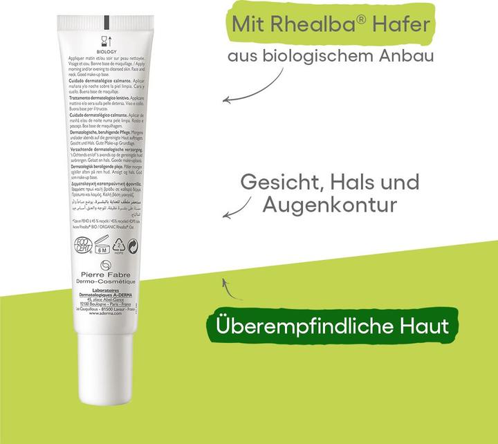 Produktbild A-Derma BIOLOGY Beruhigende Creme Creme (40 ml, 24h Creme)