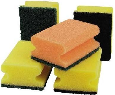 Actual product image Neutralware Cleaning sponge 15x9x4.5 cm (WxHxD) polyurethane foam yellow/green (1 pcs.)