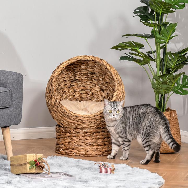 Immagine prodotto PawHut Casa per gatti in rattan intrecciato (Gatto)