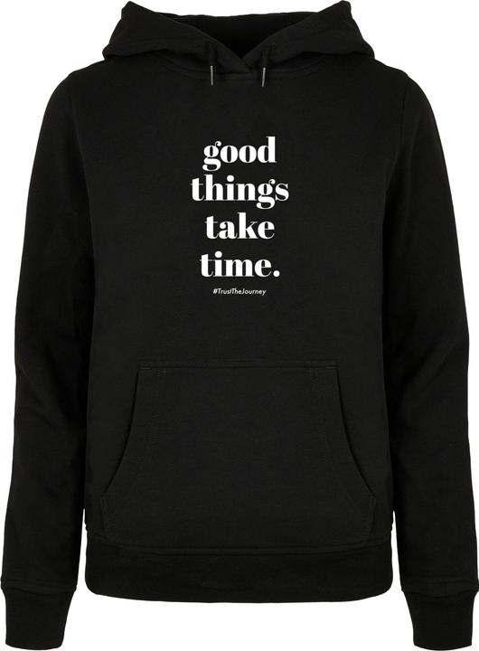 Merchcode Ladies Good Things Take Time Basic Hoody - 117475