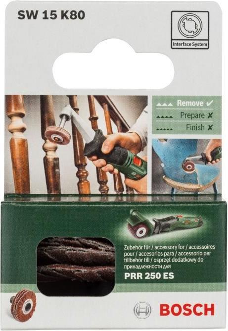 Immagine prodotto Bosch Home & Garden Rullo di levigatura flessibile SW 15 K80 per PRR 250 ES e Texoro (80)