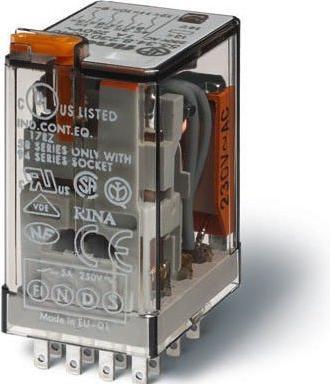 Immagine prodotto Finder 55.34.9.024.5040 Relè a innesto 24 V/DC 7 A 4 contatti CO 1 pz.