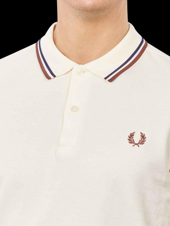 Produktbild Fred Perry Twin Tipped Polo Shirt Short Sleeve Ecru (XXL)