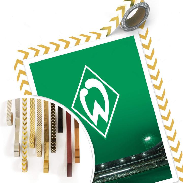 Produktbild SV Werder Bremen Werder Bremen Logo mit Tribüne (30 x 40 cm)