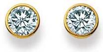 Produktbild Natsumi Schmuck Ohrstecker Zirkonia Gelbgold 18K/750 5.5mm (750/18 K Gelbgold)