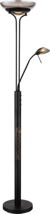 Globo Deckenfluter Metall Schwarz Matt, 1xled