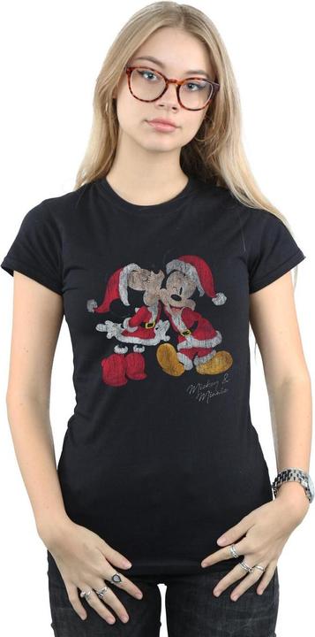 Image du produit Disney - T-shirt MICKEY AND MINNIE CHRISTMAS KISS - Femme (L)