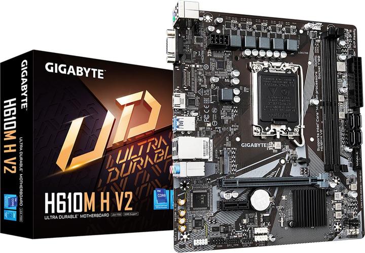 Actual product image Gigabyte H610M H V2 (LGA 1700, Intel H610 Express, mATX)
