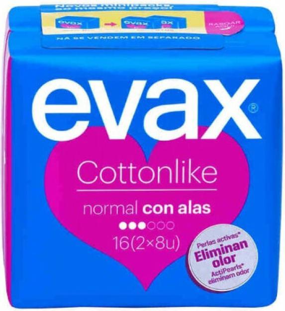 Actual product image Evax COTTONLIKE compresas normal alas 16 uds (16 x, Sanitary pads)