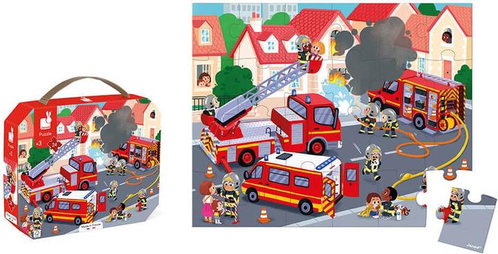 Image du produit Janod Puzzle Pompiers 24pcs (24 pièces)