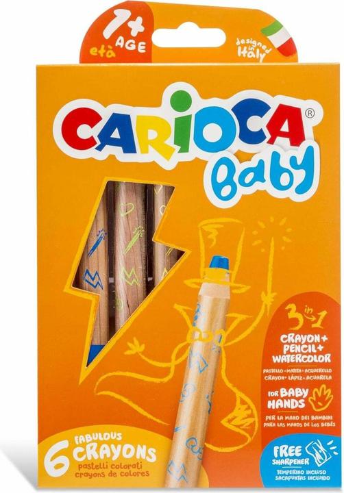 Carioca Pastello Baby 3 in 1 (Multicolore, 6 x)