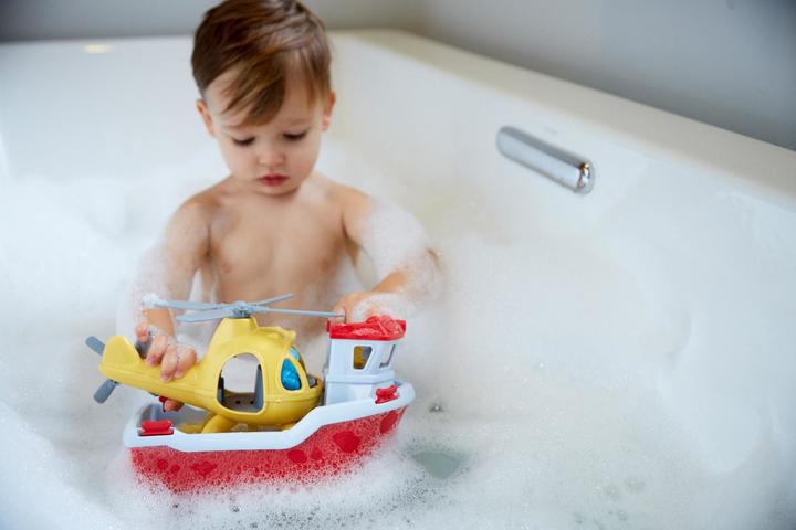 Image du produit Green Toys Bateau de sauvetage avec hélicoptère