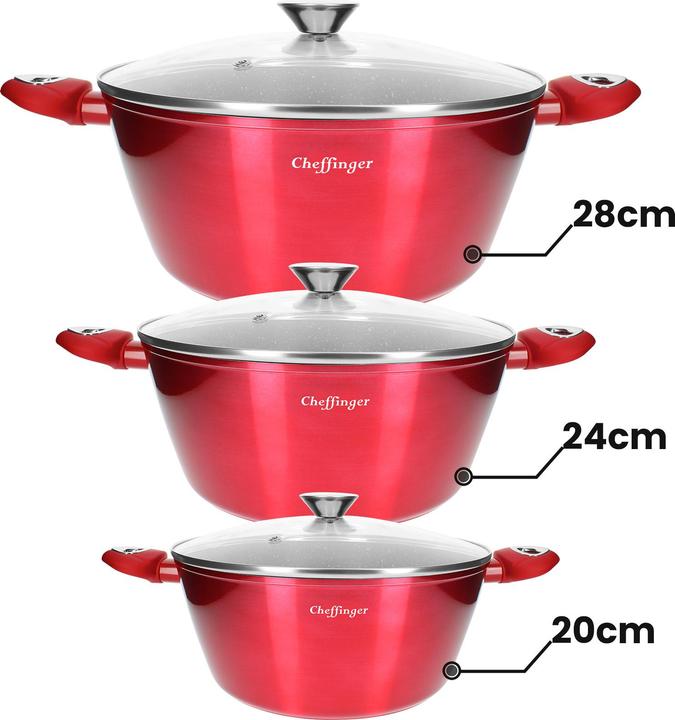 Immagine prodotto JTI Set da cucina da 10 pezzi - rosso (28 cm)