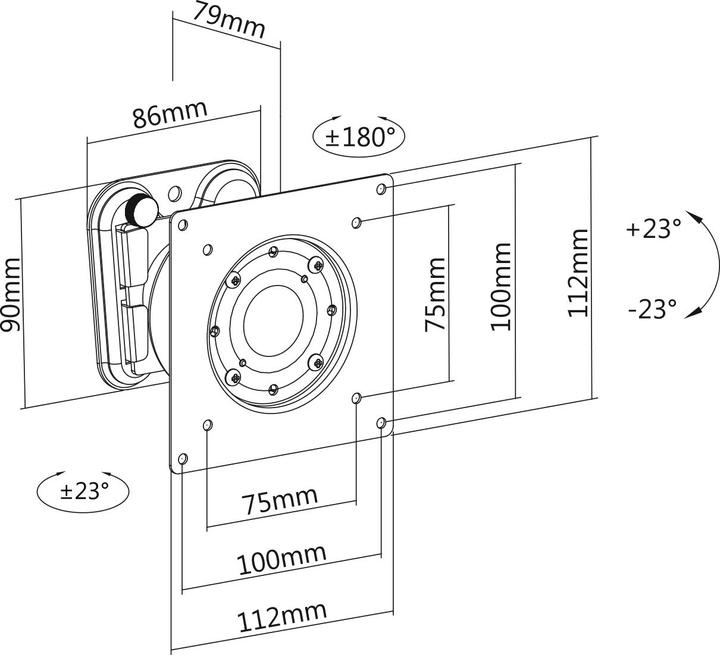 Produktbild Digitus Wandhalterung (Wand, 27")