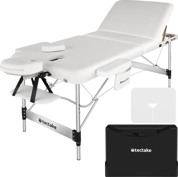 Actual product image tectake Massage Table - 3-zone bed with aluminium frame, head- and armrests, carry bag