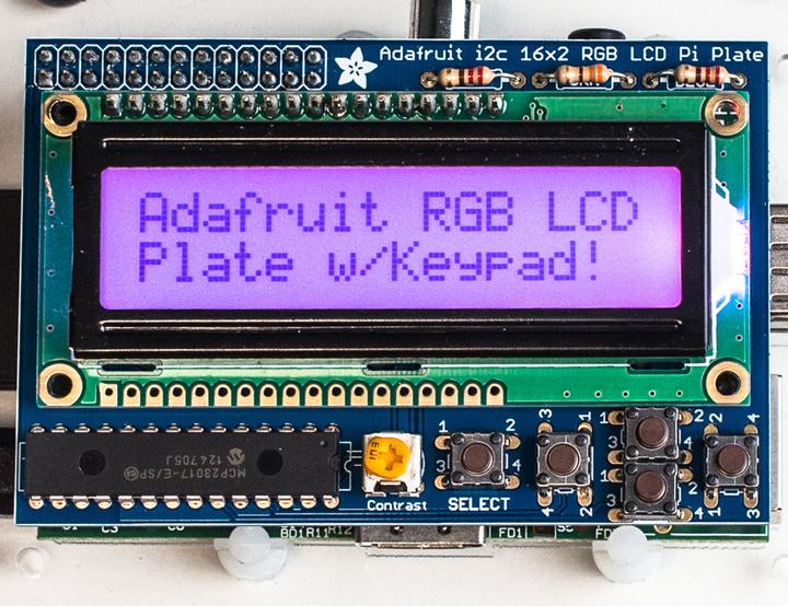 Immagine prodotto Adafruit Kit positivo RGB 16x2 LCD+tastiera per Raspberry Pi (Kit elettronica)