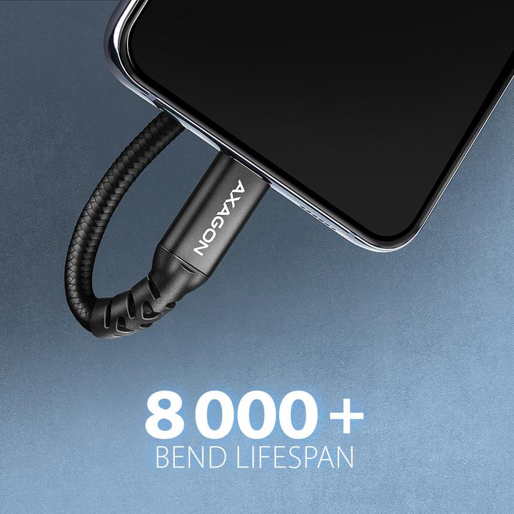 Actual product image Axagon BUCM32-CF15AB Kabelis Extension Cable Gen2 USB-C - USB-C 1.5 m, 5 A, 20 Gbit (1.50 m, USB 3.2 Gen 2x2)