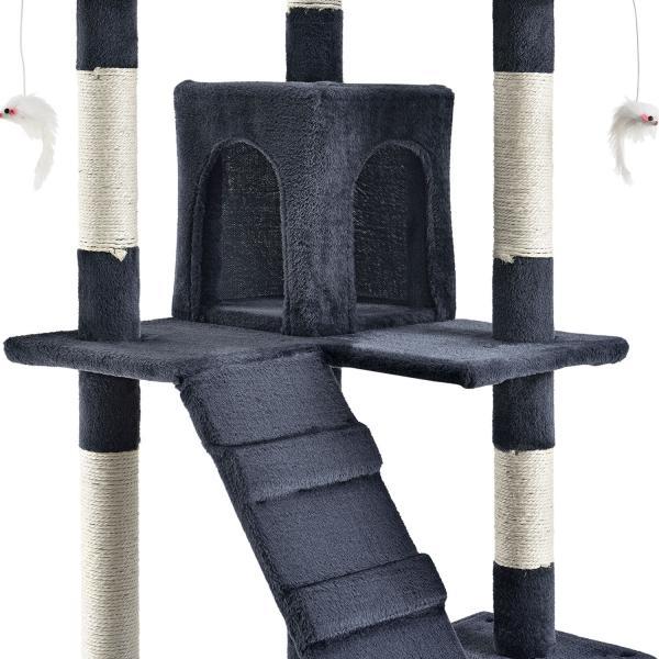 Image du produit Juskys Arbre à chat Sam's Pet Amy (170 cm, Gris foncé)