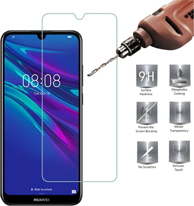 Immagine prodotto Screenguard Huawei Y6 2019 Pellicola protettiva in vetro Custodia Design amichevole (1 Pezzo/i, Huawei Y6 (2019))