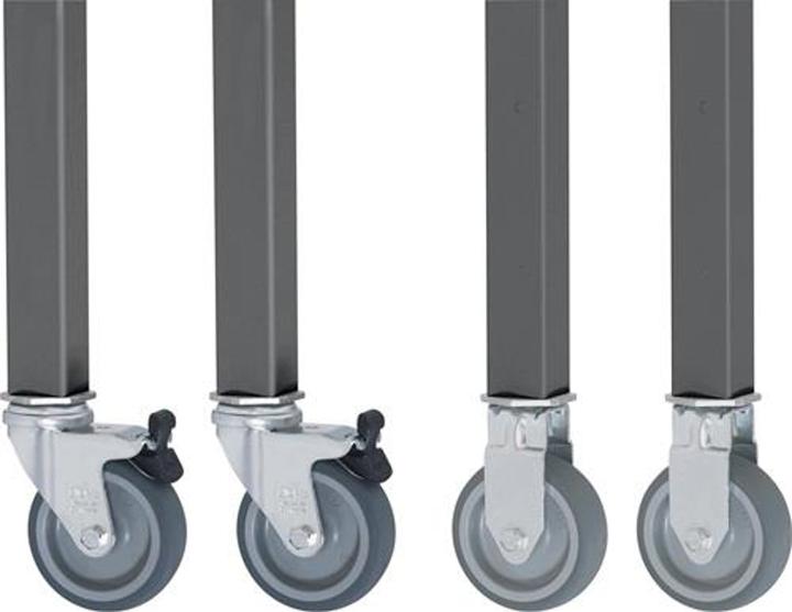 RAU Jeu de roulettes 2 fixes/2 pivotantes avec frein Roues Ø 80 mm p. tables de travail 9000425480-487