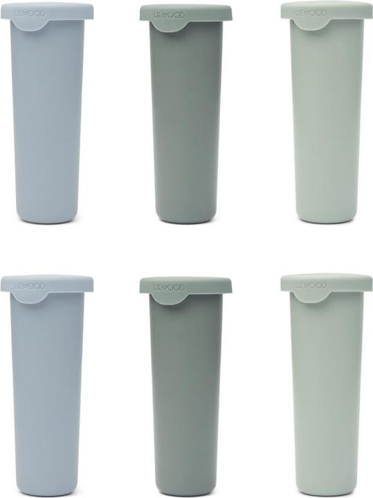 Actual product image Liewood Stainless Steel Ice Moulds Gianni er Pack Green Multi Mix