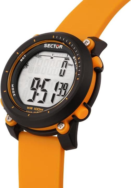 Actual product image Sector R3251546001 EX-38 Men's digital watch 45mm 10ATM (Digital watch, 45 mm)