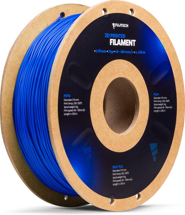 Fuj Tek PETG Filament for 3D Printer, 1.75 mm, Blue (PETG, 1.75 mm, 1400 g, Blue)