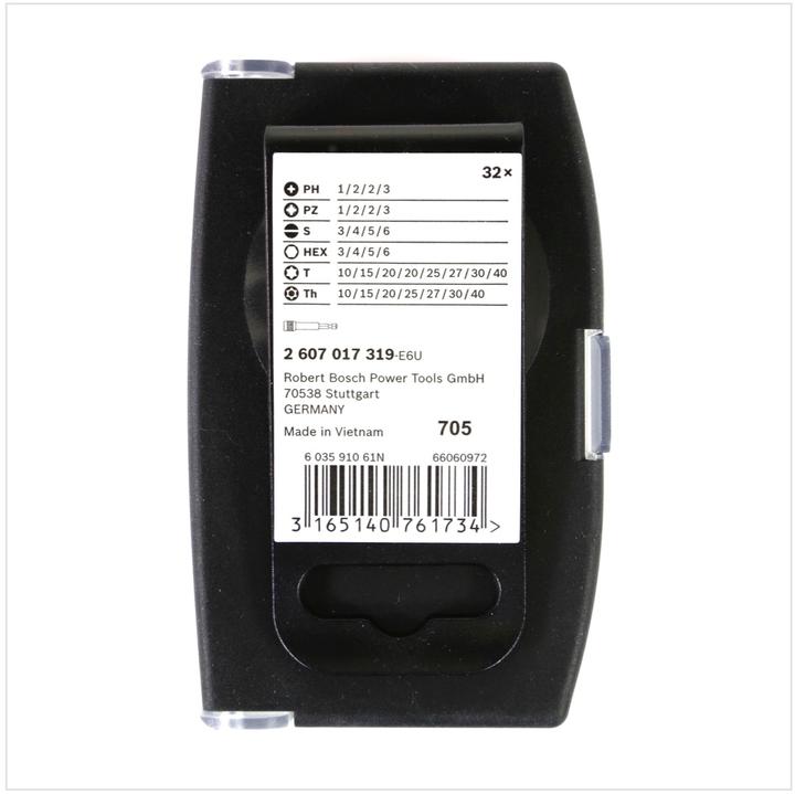 Actual product image Bosch Professional Zubehör Bit Set 32 pieces Accessories 2 (Cross Phillips PH M1, Cross Pozidriv PZ M1, Cross Pozidriv PZ M2, Cross Phillips PH M3, Cross Pozidriv PZ M3, Hexagon socket TX with hole M10, Hexagon socket TX With hole M25, Hexagon socket TX with hole M27, Hexagon socket TX with hole M30, Hexagon socket TX With hole M40, Hexagonal (hexagonal) M3)