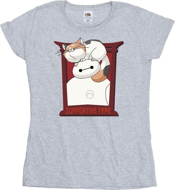 Actual product image Disney Womens/Ladies Big Hero 6 Baymax Frame Support Cotton T-Shirt (XXL)