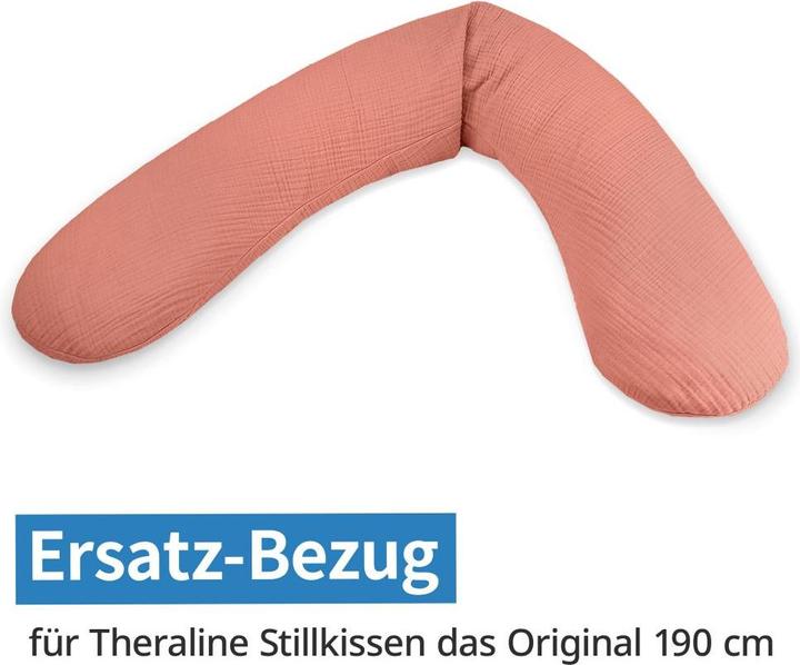 Image du produit Theraline Housse de rechange pour coussin d'allaitement L'Original - Mousseline (190 cm)