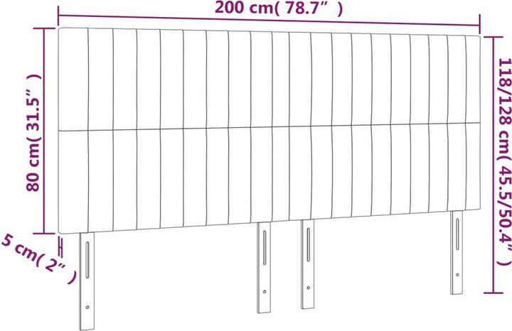 Produktbild VidaXL Aldridge (200 x 5 x 128 cm)