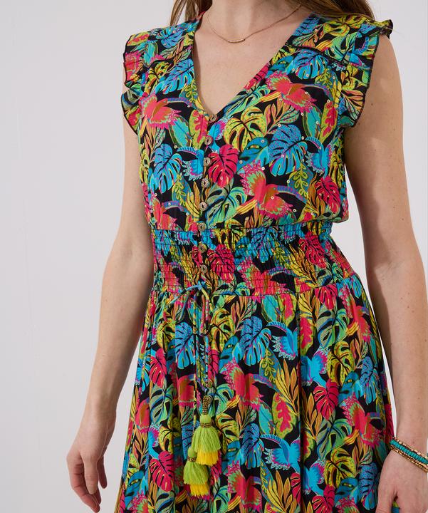 Produktbild Joe Browns Tropical Print V-Neck Tassel Sleeveless Maxi Dress (12)