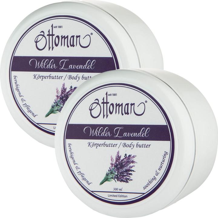 Ottoman 2er-Set Lavendel Körperbutter 300ml, reichhaltige Körperpflege (Körpercreme, 300 ml)