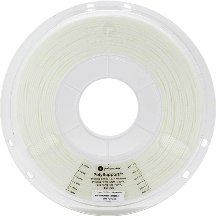 Produktbild Polymaker PD04002 Polysupport Breakaway Filament Supportmaterial 2.85 mm 750 g (2.85 mm, 750 g, Weiss)