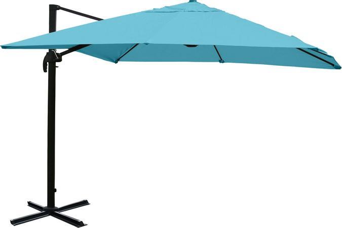 Actual product image Swisshandel24 Gastronomy traffic light umbrella, 3.5x3.5m (Ø4.95m) polyester/aluminium 25kg turquoise without (3.50 m)