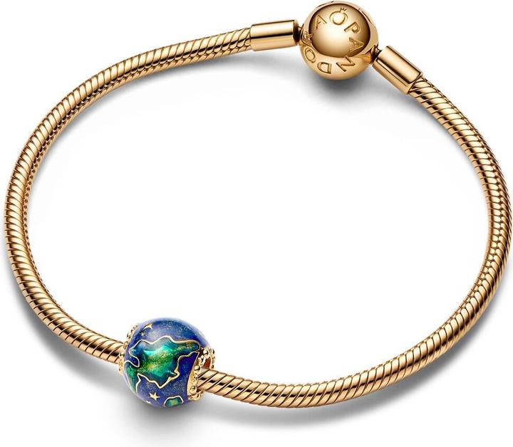 Produktbild Pandora Planet Erde Charm (Metall, Vergoldet, Emaille)