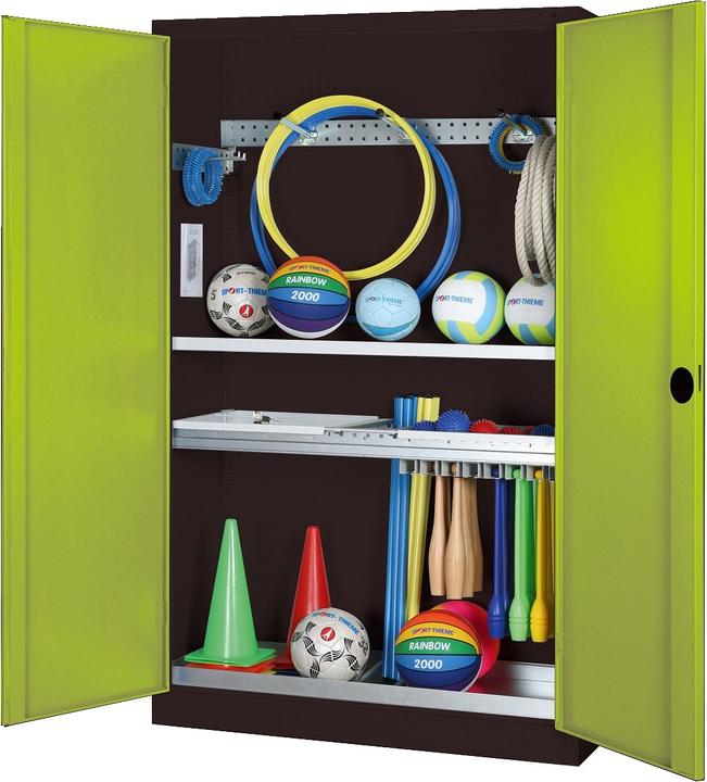 Image du produit C+P Armoire modulaire pour équipements sportifs avec équipement complet (hxlxp : 195x120x50 cm, avec