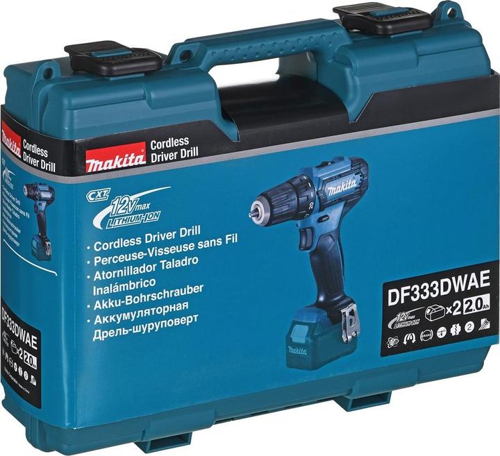Image du produit Makita Perceuse-visseuse sans fil DF333DWAE 10,8V 2x2,0Ah (Fonctionnement sur batterie)