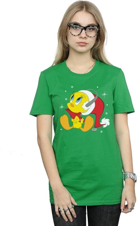 Immagine prodotto Looney Tunes Christmas Tweety Maglietta Ampia Donna (XXL)