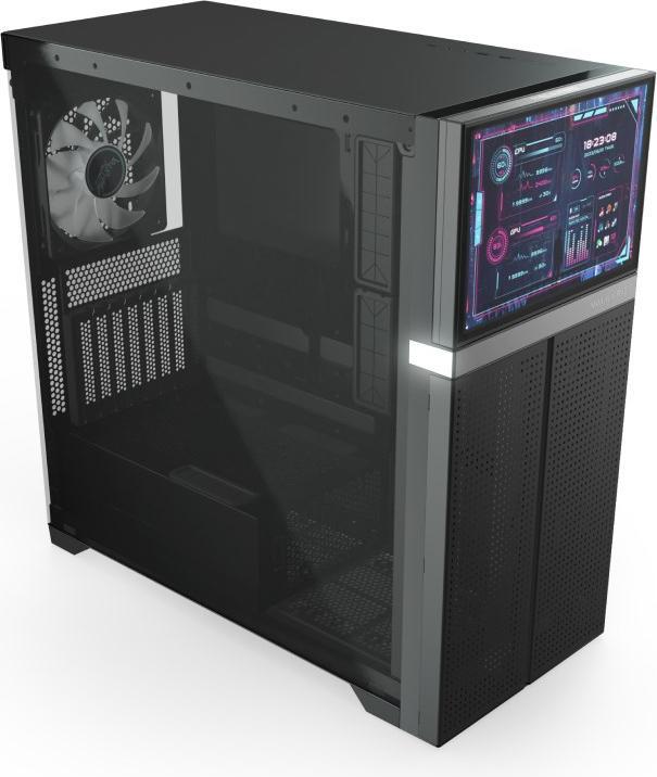 Productafbeelding Valkyrie VK02 LCD Zwart (ITX, ATX, mATX, Mini-ITX)