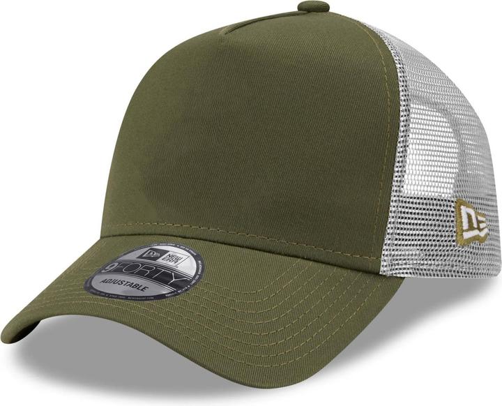New Era A-Frame Mesh Trucker Cap - ESSENTIAL oliv