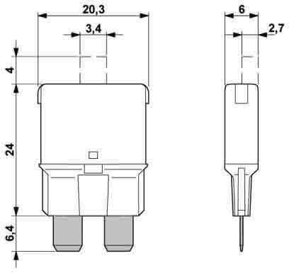 Actual product image Phoenix Contact Miniature Circuit-Breaker Tcp 5/Dc32v
