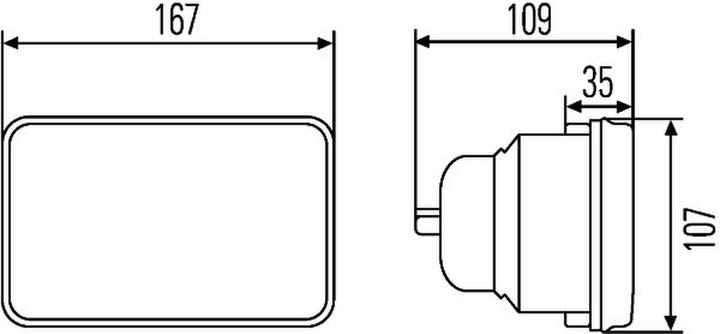 Produktbild Hella Scheinwerfereinsatz Halogen Einbau für AEBI FAUN CASE IH KOMATSU BLUEBIRD